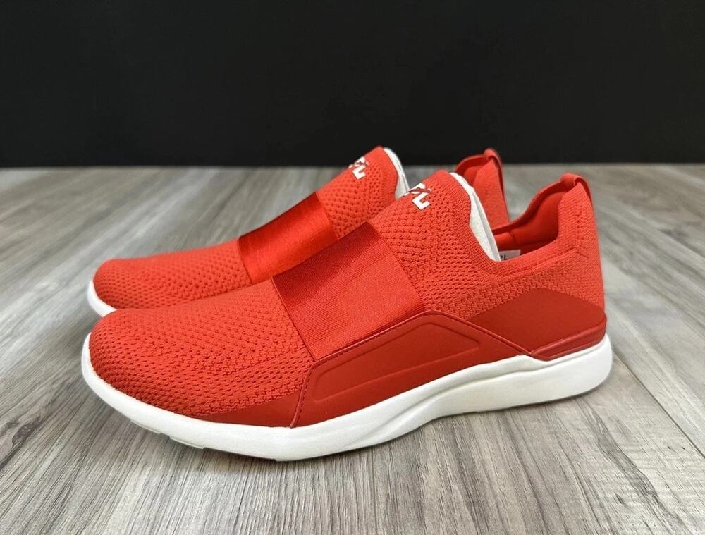 APL TechLoom Bliss Slip On Running Sneakers Red White Mens Size 11 NEW
